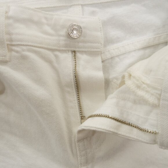 Guess Jeans Womens 25 White Boy Fit Mid Rise Distressed Zip Fly New - Picture 7 of 15